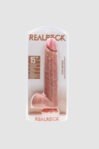 Extra Long Dildo With Balls Flesh 15 Inch