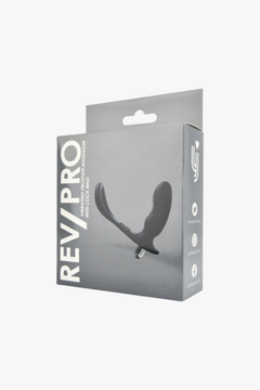 Rev-Pro Vibrating Prostate Massager with Cock Ring - Ribbed, Bulbous Tip for Ultimate Stimulation