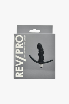 Rev-Pro Vibrating Prostate Massager With Bulbous Tip, Ribbed Design & Removable Bullet Vibrator