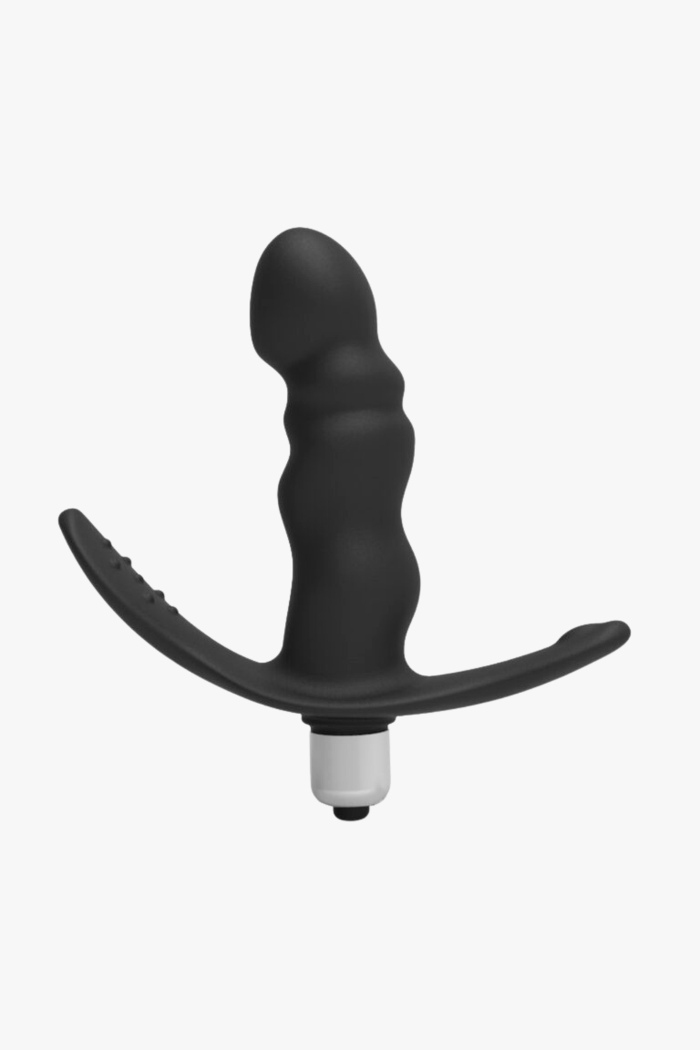 REV Rev-Pro vibrating prostate massager with bulbous tip, ribbed design, and removable bullet vibrator for targeted prostate stimulation.