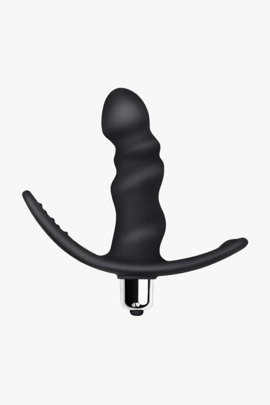 Rev-Pro Vibrating Prostate Massager With Bulbous Tip, Ribbed Design & Removable Bullet Vibrator