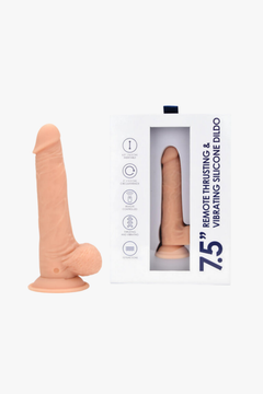 Loving Joy 7.5″ Remote Thrusting & Vibrating Silicone Dildo with 10 Functions & Suction Base