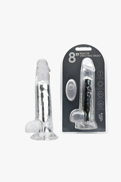 Remote Control Vibrating Jelly Dildo with 10 Functions, Suction Cup & USB Rechargeable