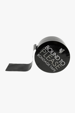 Bound to Please Bondage Tape Black - Self-Stick PVC Restraint for Beginners & Advanced