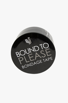 Bound to Please Bondage Tape Black - Self-Stick PVC Restraint for Beginners & Advanced