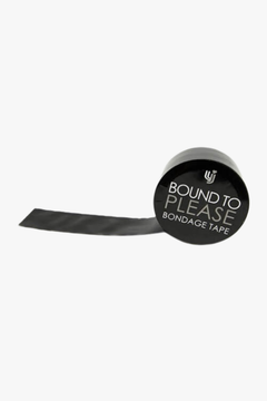 Bound to Please Bondage Tape Black - Self-Stick PVC Restraint for Beginners & Advanced