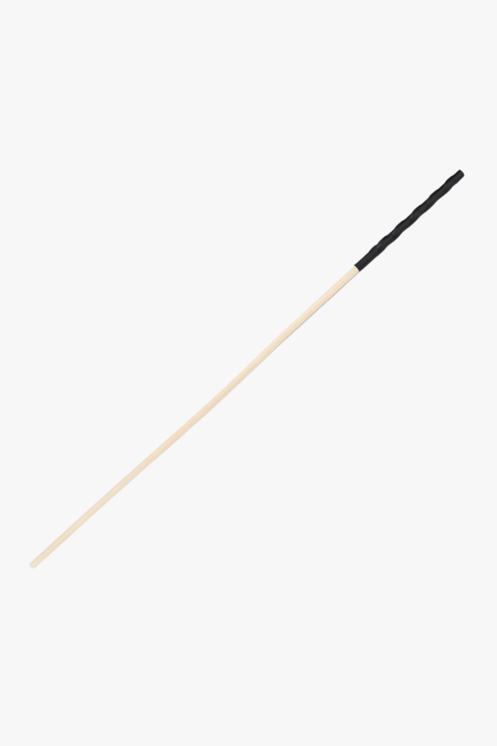 Bound to Please natural rattan spanking cane with comfortable PU handle, used for BDSM discipline and sensation play.