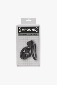 Impound Sentinal Cock Cage - Male Chastity Cage with 3 Sizes, ABS & Metallic Design