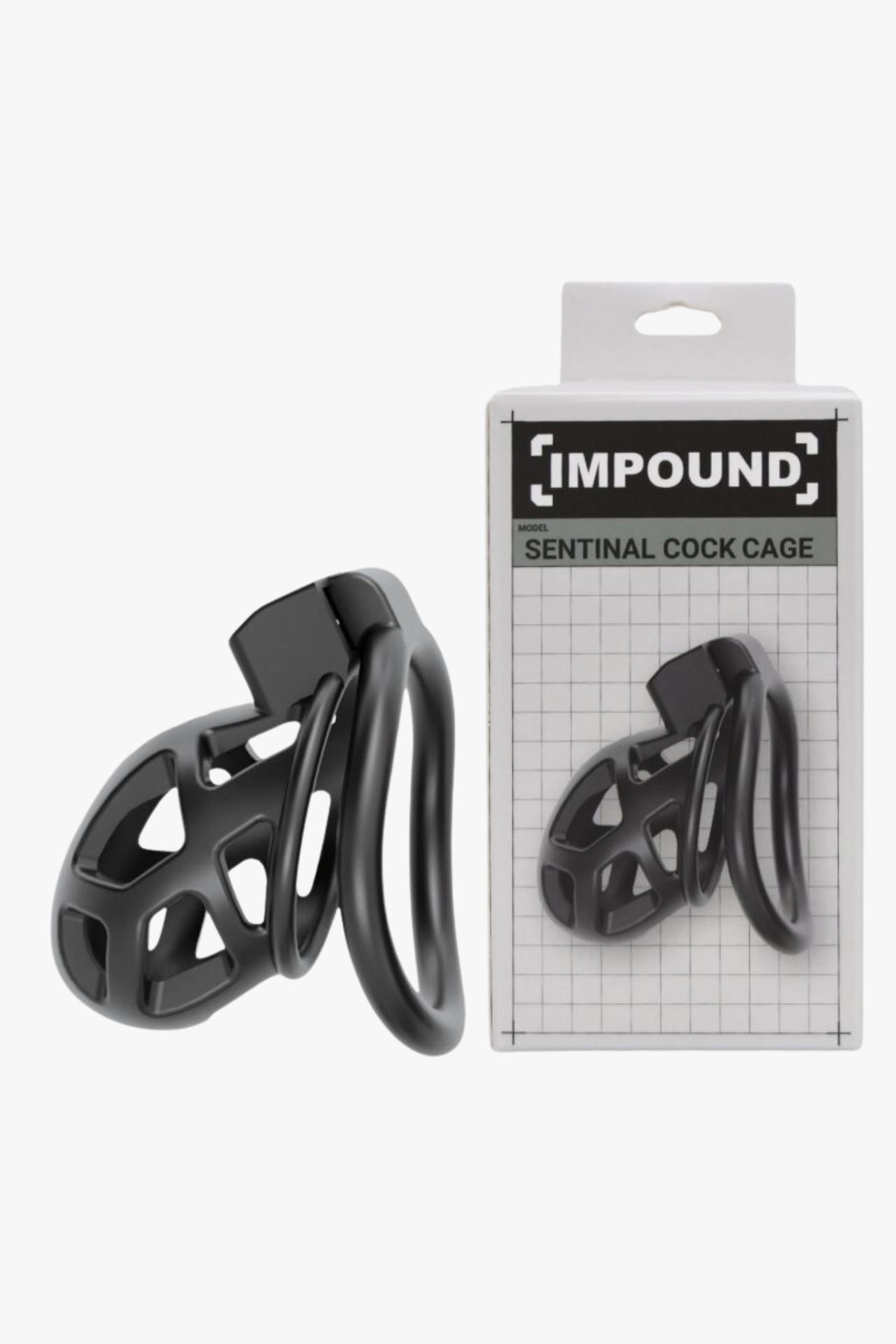 Impound Sentinal Cock Cage - Male Chastity Cage with 3 Sizes, ABS & Metallic Design