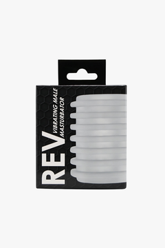 Rev-Sleeves Vibrating Male Masturbator with 10 Speed Bullet Vibrator & Textured TPE Sleeve