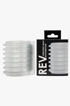 Rev-Sleeves Vibrating Male Masturbator with 10 Speed Bullet Vibrator & Textured TPE Sleeve