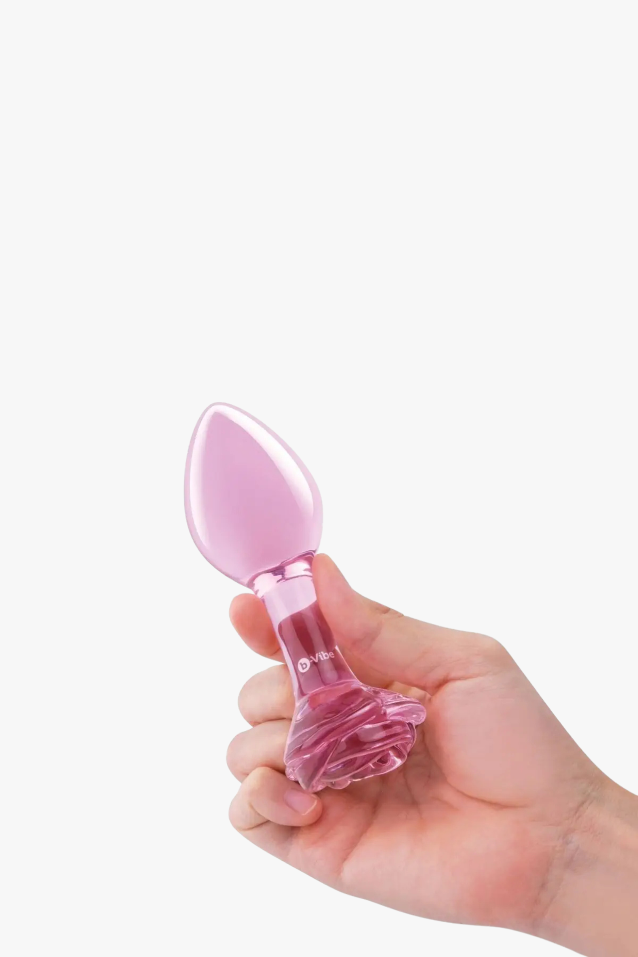 b-Vibe Pink Roses Glass Anal Training Set – Elegant Design with Rose-Detailed Bases