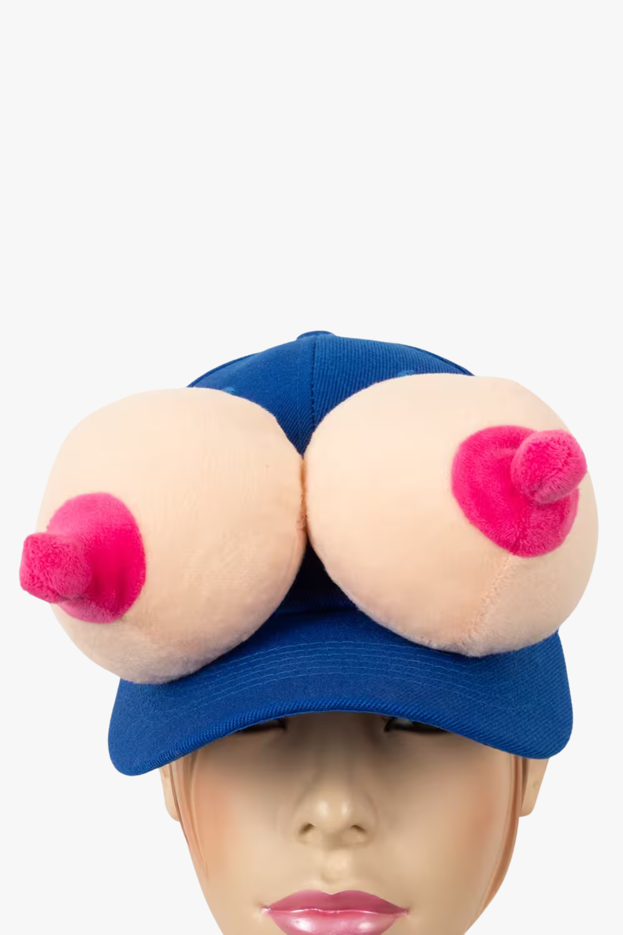 Cheeky Blue Baseball Cap With Velvety Soft Boobs – Adjustable Snapback For Parties & Festivals