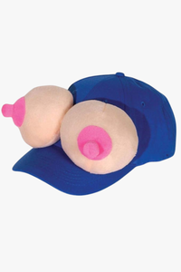 Cheeky Blue Baseball Cap With Velvety Soft Boobs – Adjustable Snapback For Parties & Festivals