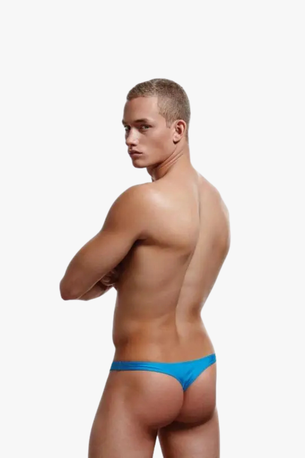 Blue Envy men's low rise thong, size M–L or L–XL, featuring sleek design and minimal coverage, suitable for comfortable wear.