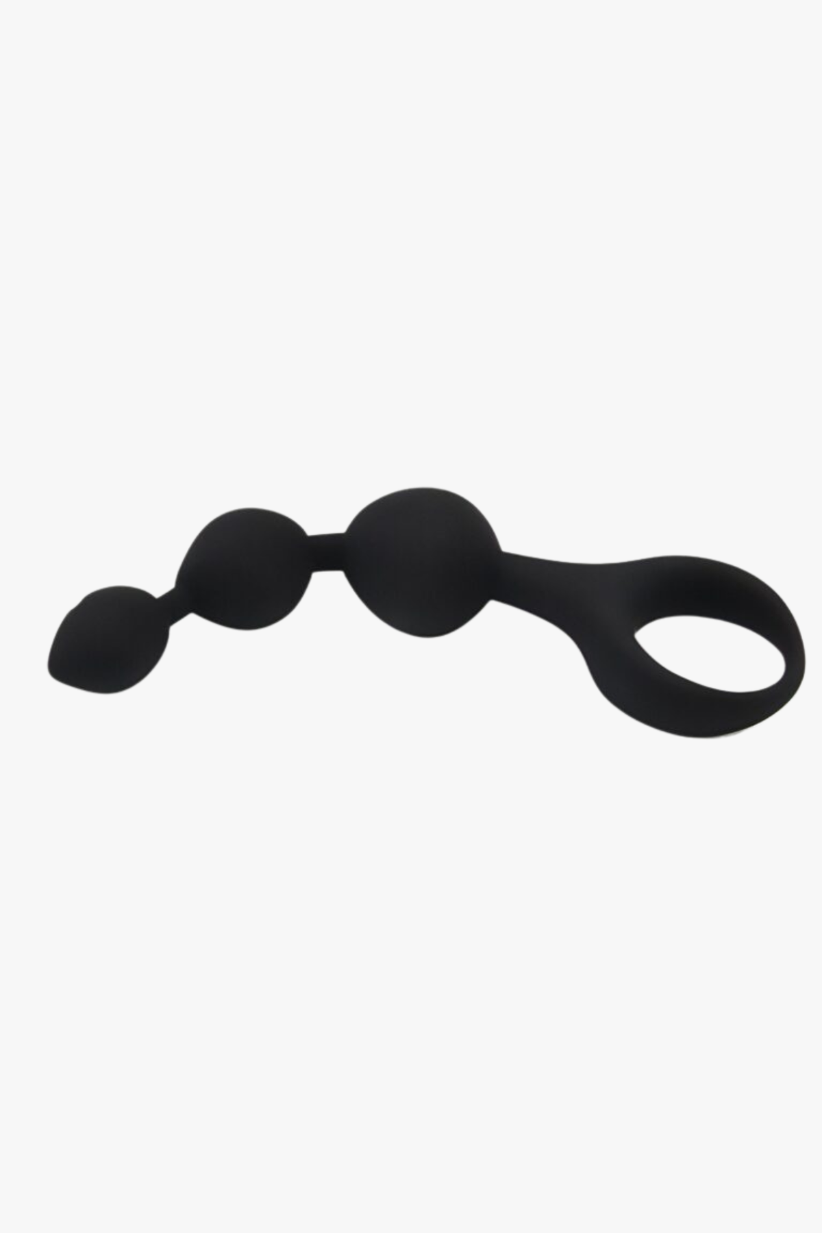 Silicone anal beads set with three gradually increasing sizes for sensory pleasure, featuring smooth, flexible design by Loving Joy.