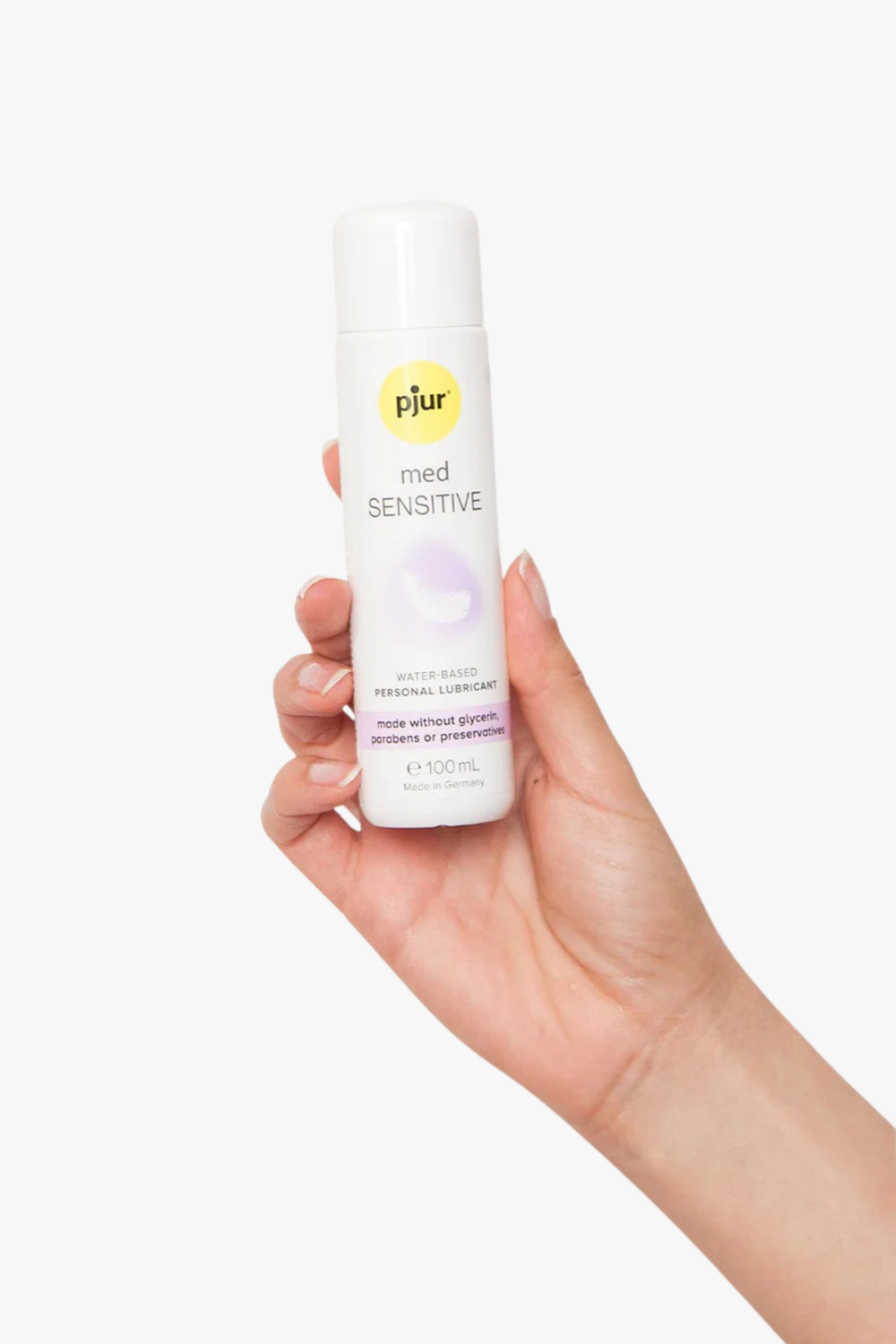 Pjur Med Glide water-based personal lubricant in 100ml bottle, clear and smooth, designed for comfortable intimate use