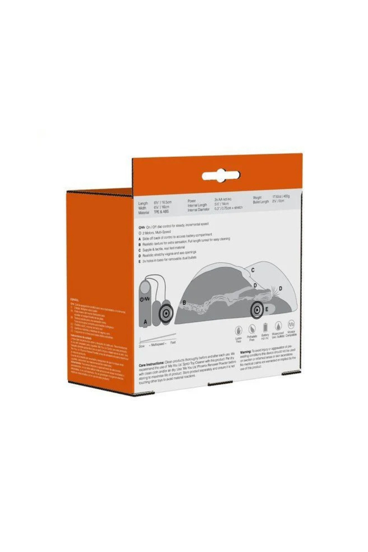 Me You Us Miss Mia Premium Vibrating Realistic Masturbator Flesh