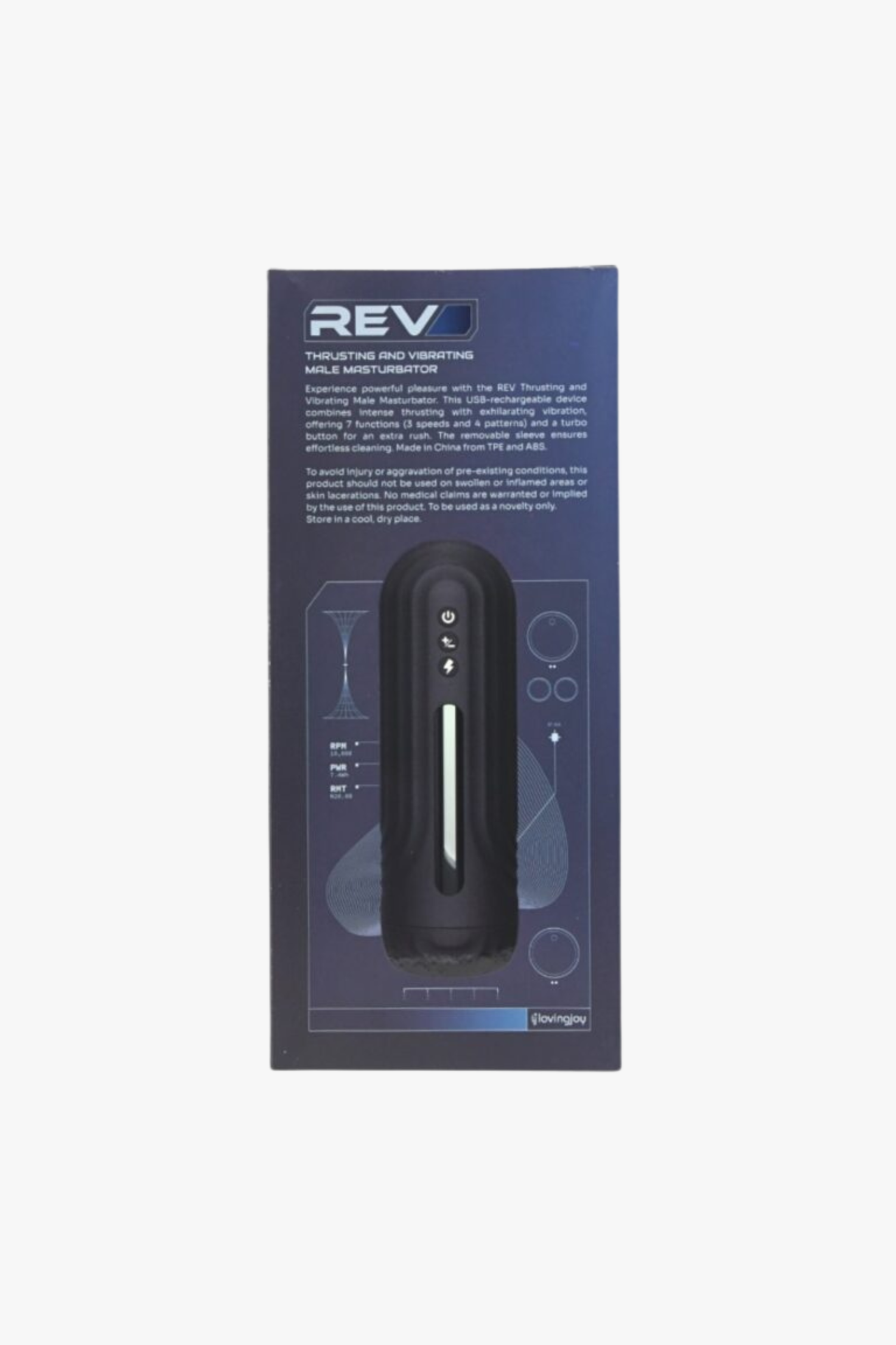 REV Thrusting and Vibrating Male Masturbator | Rechargeable Men’s Toy