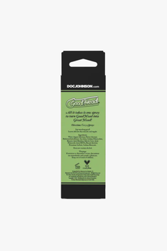 Doc Johnson GoodHead Juicy Head dry mouth spray bottle with spray nozzle, designed for oral spray relief.