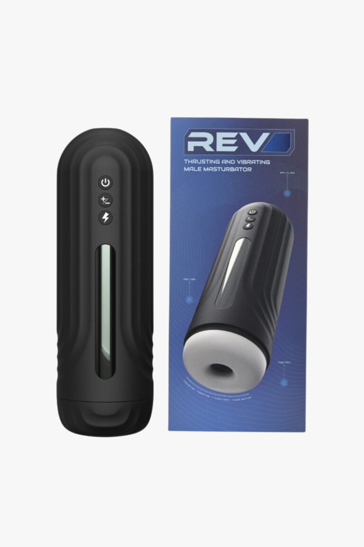 REV Thrusting and Vibrating Male Masturbator | Rechargeable Men’s Toy