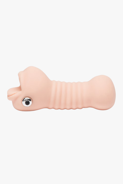 Textured internal sleeve of the Doc Johnson Vicky Vette Deep Throat Sucker, elevating the experience of this premium blowjob stroker.