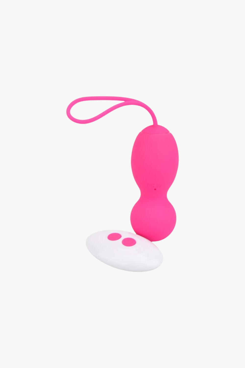 Remote controlled vibrating Kegel balls by Loving Joy with 10 functions, shown in a sleek, compact design for pelvic floor exercises.