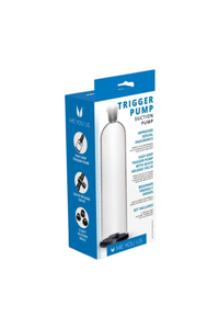 Side view of the Me You Us Trigger Pump Suction Pump featuring the silicone entrance, this trigger penis pump offers comfort and effectiveness.