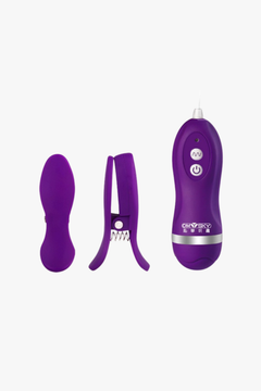 Deluxe Vibrating Nipple Clamps with Remote Control – Waterproof Clip-On Pleasure Massager