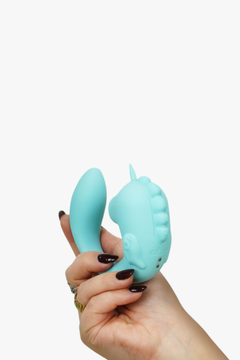 Artfully displayed Unihorn C-Horse - Ocean Peak Dual Vibrator highlighting its combination of luxury and functionality.