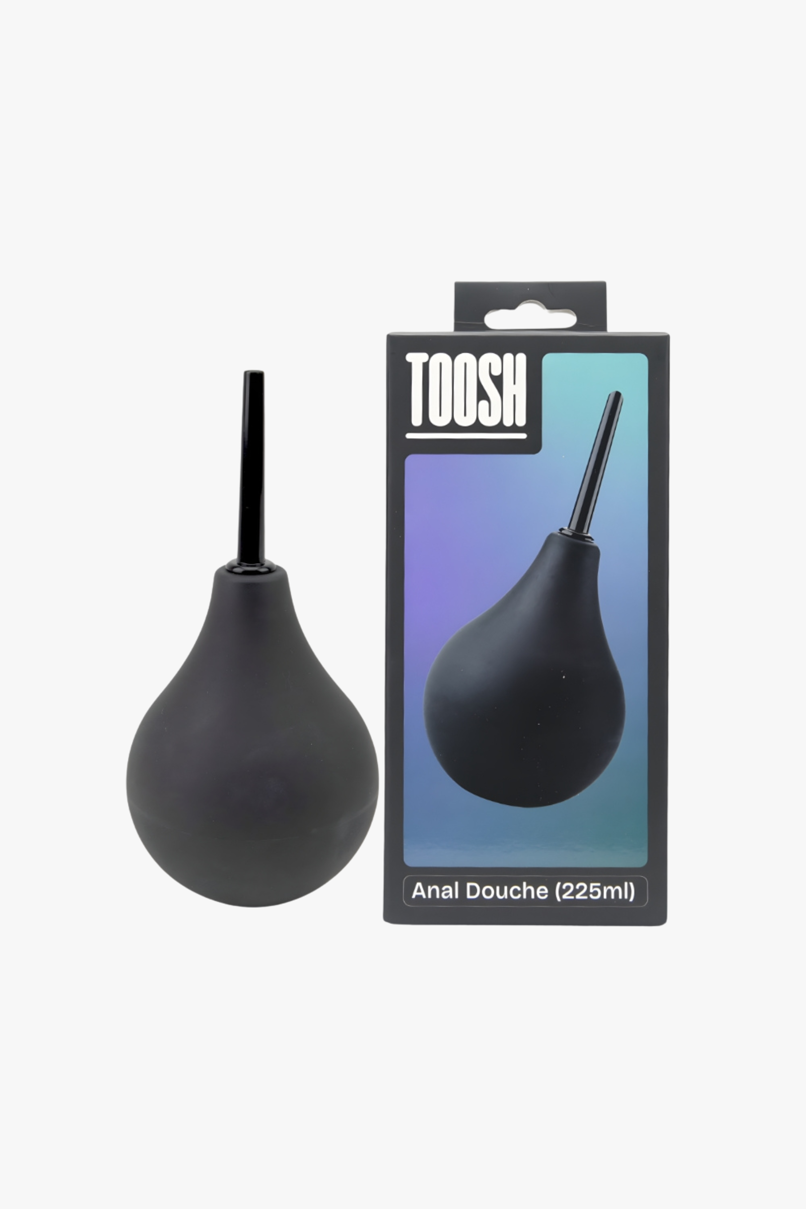 Loving Joy Toosh Anal Douche with 160ml and 225ml silicone cleansing bulbs for anal hygiene and personal care.