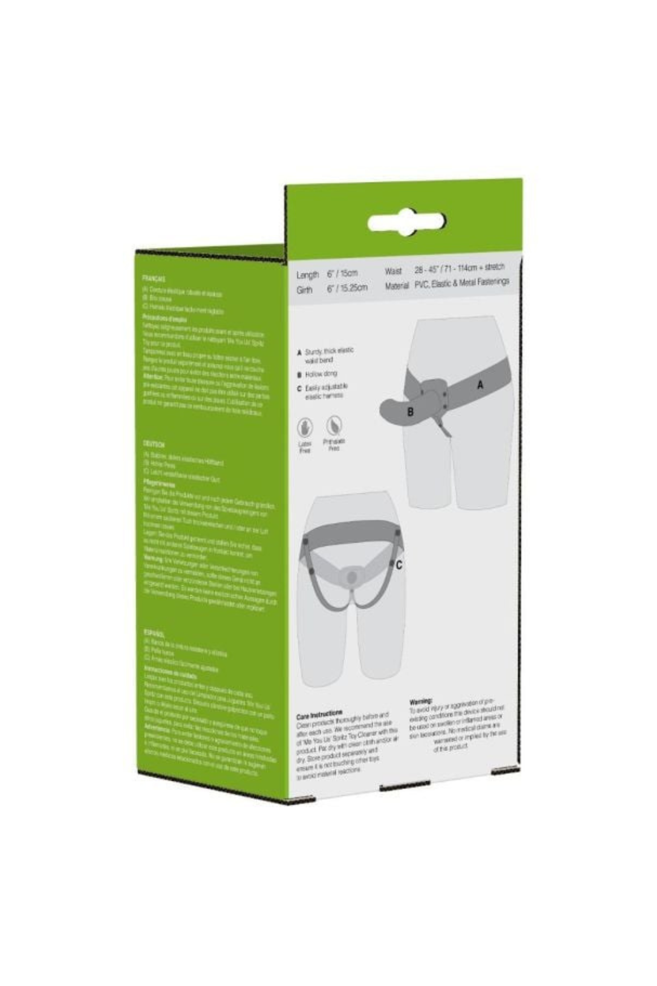 The Extender Hollow Strap-On with Handsfree Harness | 6.5" Size Extension - showcasing its impressive size extension capabilities for enhanced intimacy and satisfaction.