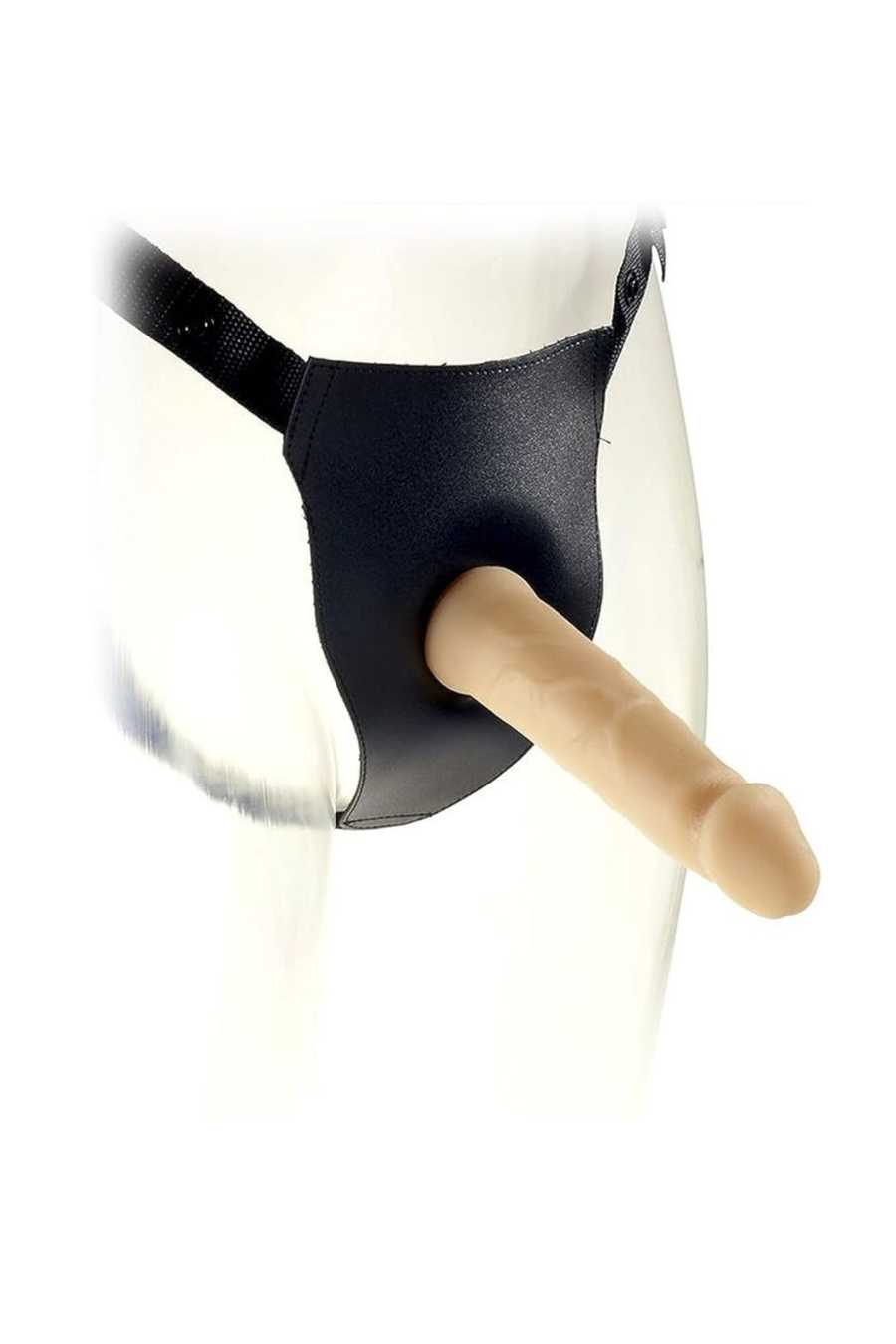 Luxury Flesh Strap-On Harness with Ultra Soft 7" Dong showcasing realism and comfort for pleasure.