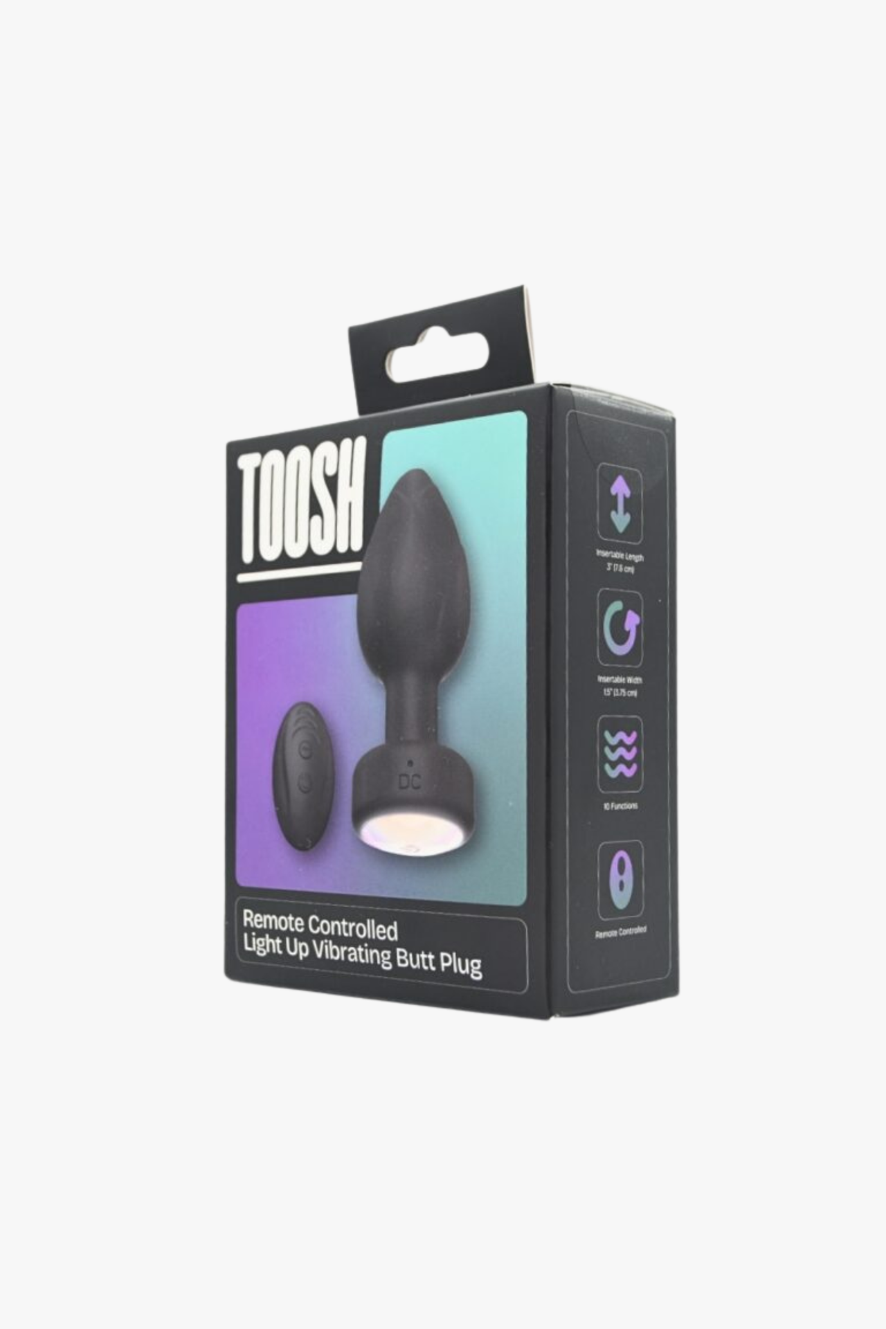 Toosh Remote Controlled Light Up Vibrating Butt Plug