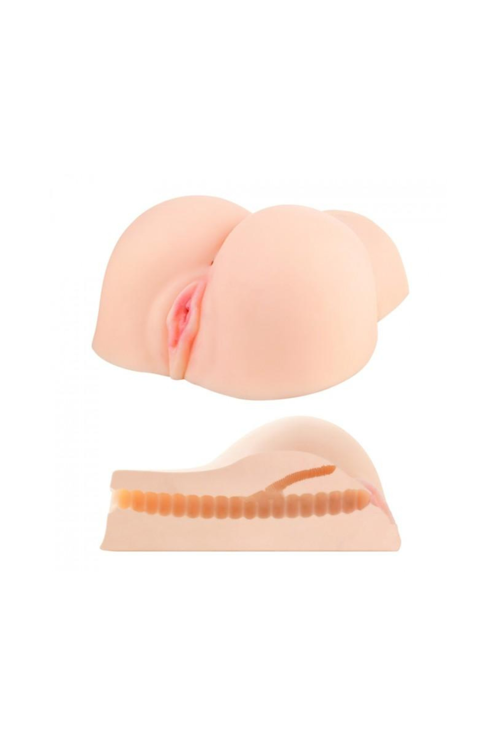 Realistic Me You Us MISS NIKITA vibrating masturbator with dual entry points, featuring textured interior and discreet design.
