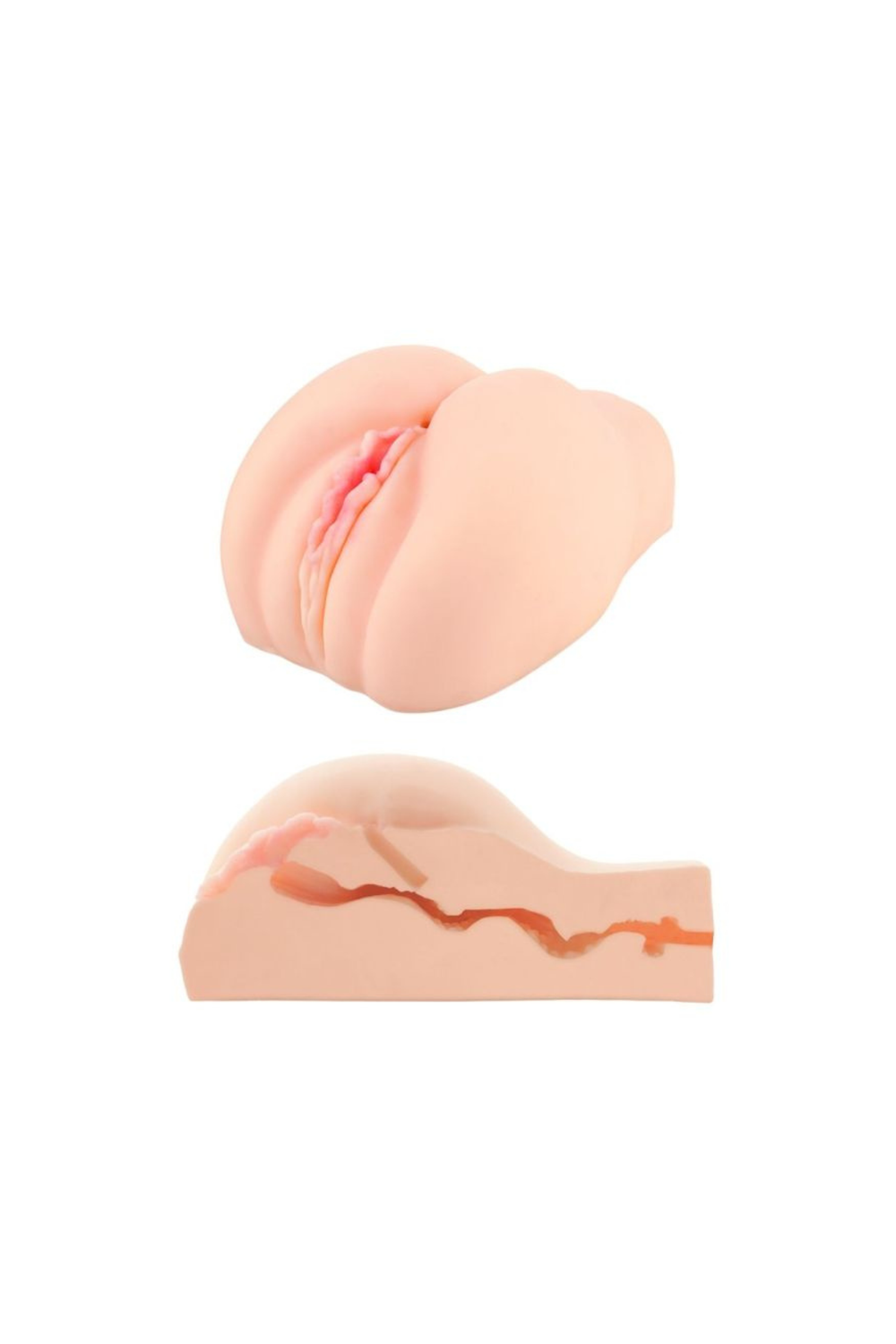 Realistic flesh-colored Me You Us Miss Emma masturbator with detailed interior, designed for a lifelike experience.