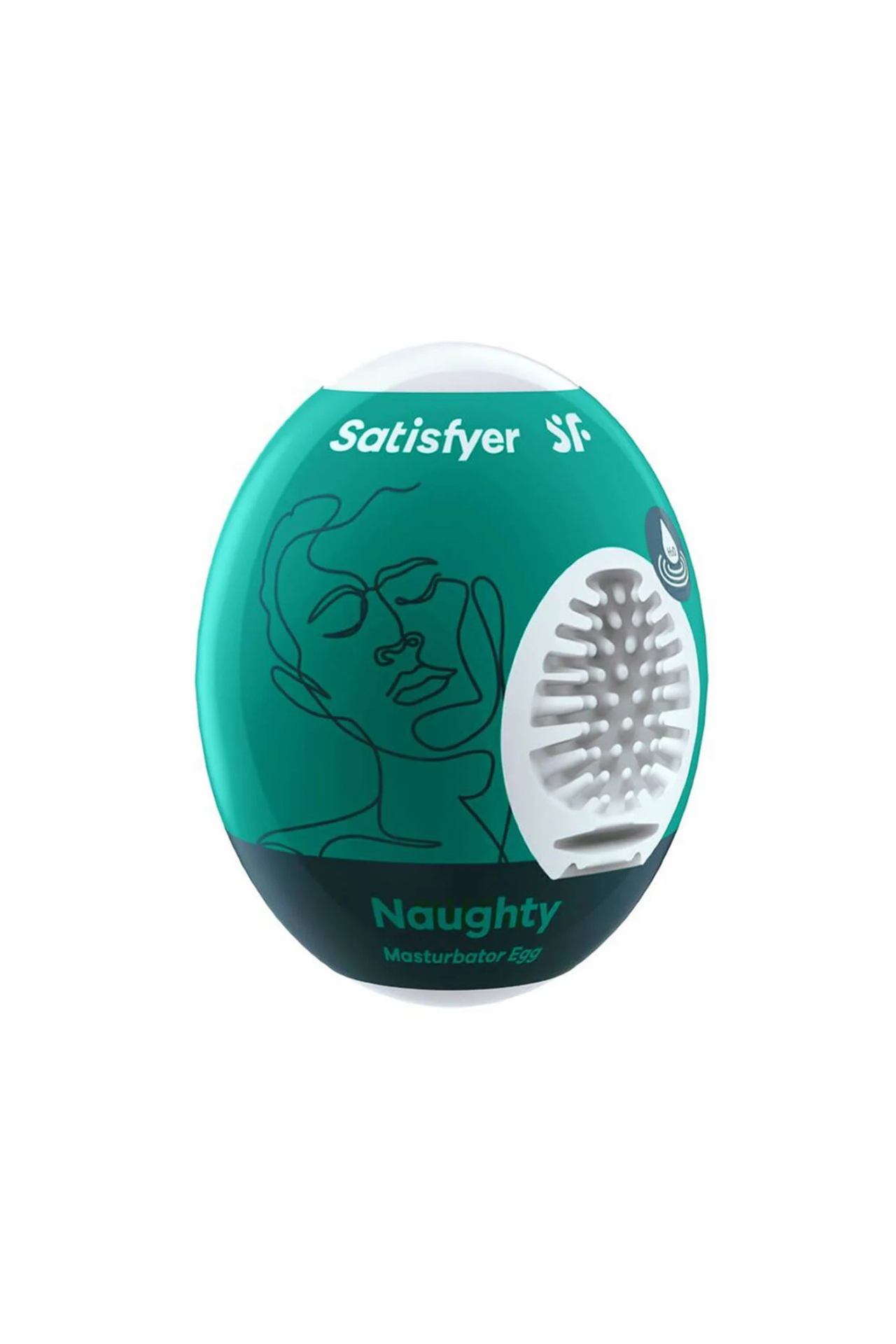 Luxury Satisfyer Naughty Masturbator Egg designed for intense stimulation with a sleek and discreet shape, perfect for travel and on-the-go pleasure.