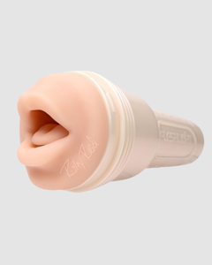 Fleshlight Girls Riley Reid Insomnia Blow Job Masturbator featured in an elegant display, showcasing its realistic design and luxurious SuperSkin material.