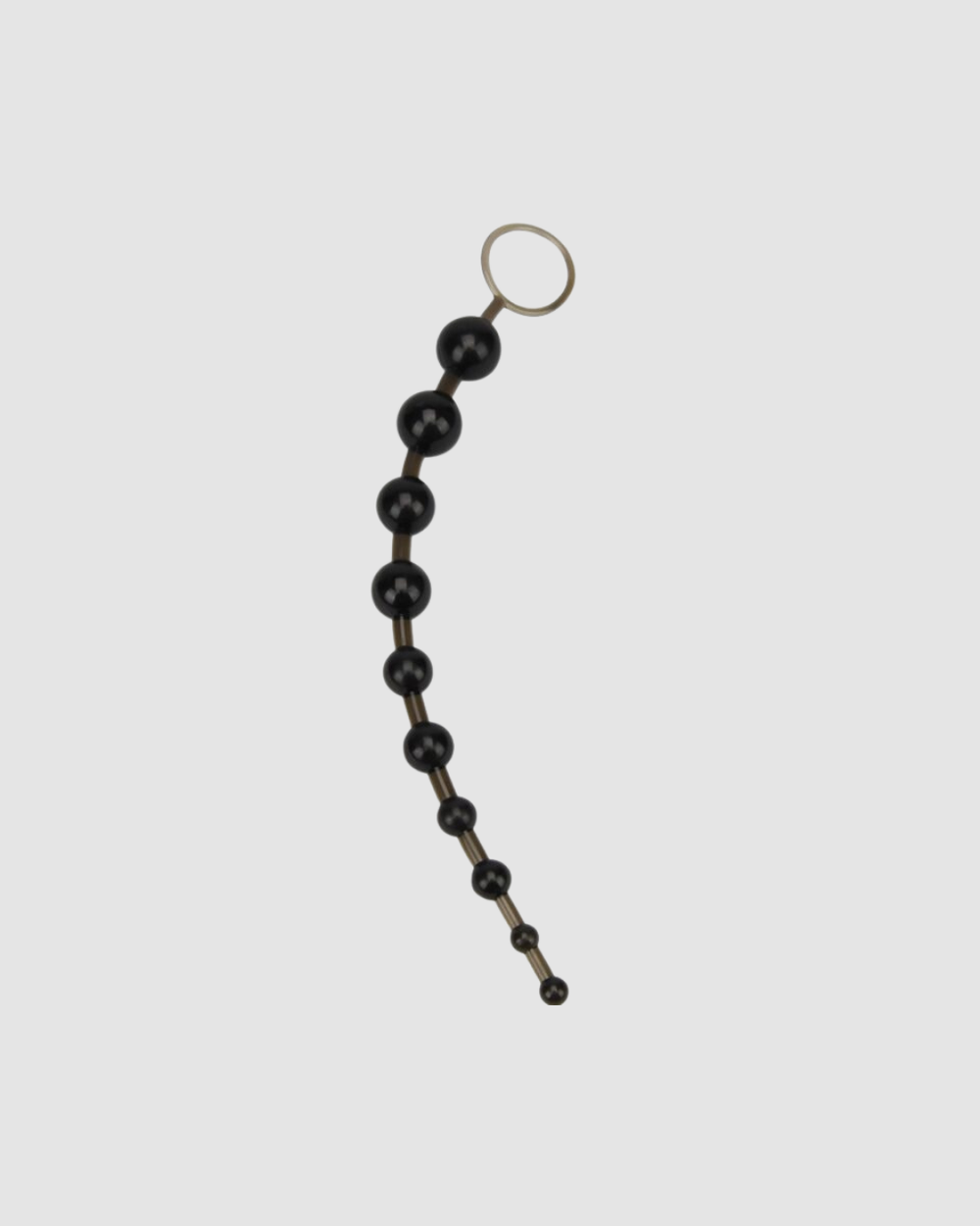 Loving Joy flexible jelly anal beads for intense orgasms, shown coiled with smooth, colorful silicone beads on a neutral background.
