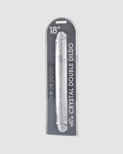 Loving Joy Double Ended Jelly Dildo - demonstrating the satisfying length and flexibility, designed to elevate your pleasure with this double ended dildo.