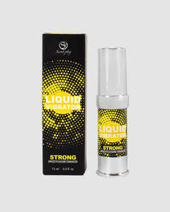 Liquid Vibrator by Secret Play in a romantic setting, emphasising the luxurious experience of using the intense vibrating gel.