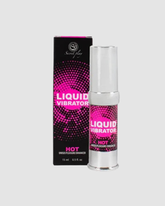 Close-up of the Liquid Vibrator by Secret Play, showcasing the rich texture of the intense vibrating gel designed for elevated sensual experiences.
