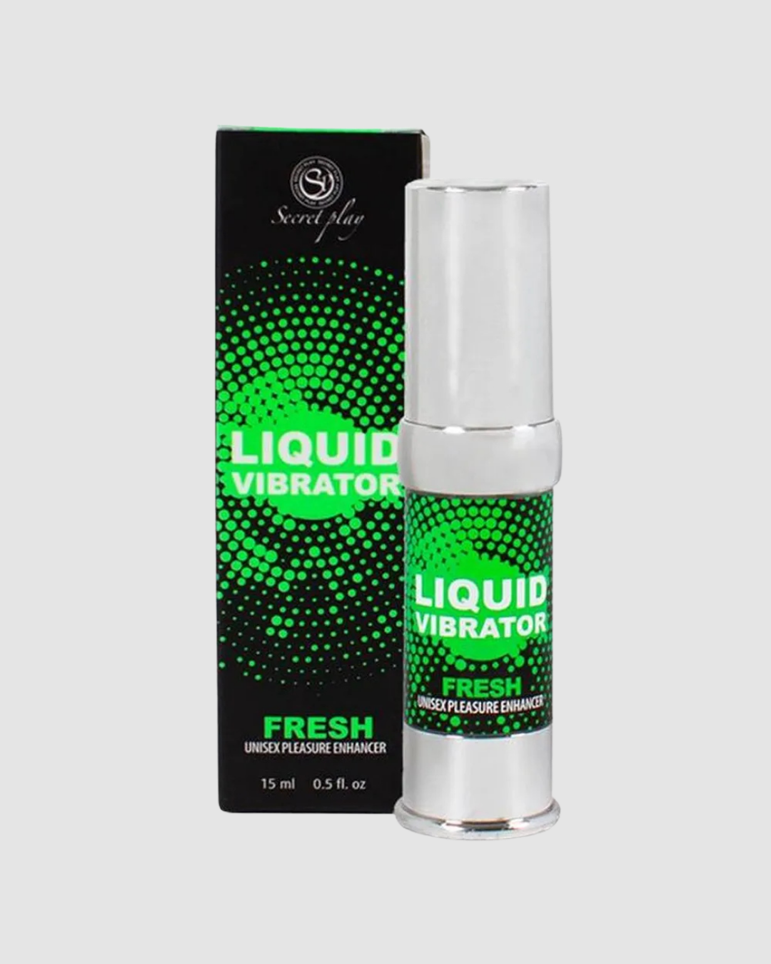 Varieties of Liquid Vibrator by Secret Play - displaying the intense vibrating gel options, including flavours like strawberries and cream.