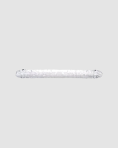 Loving Joy Double Ended Jelly Dildo - detailed view of its smooth surface and flexibility, perfect for adjusting angles during double ended dildo play.