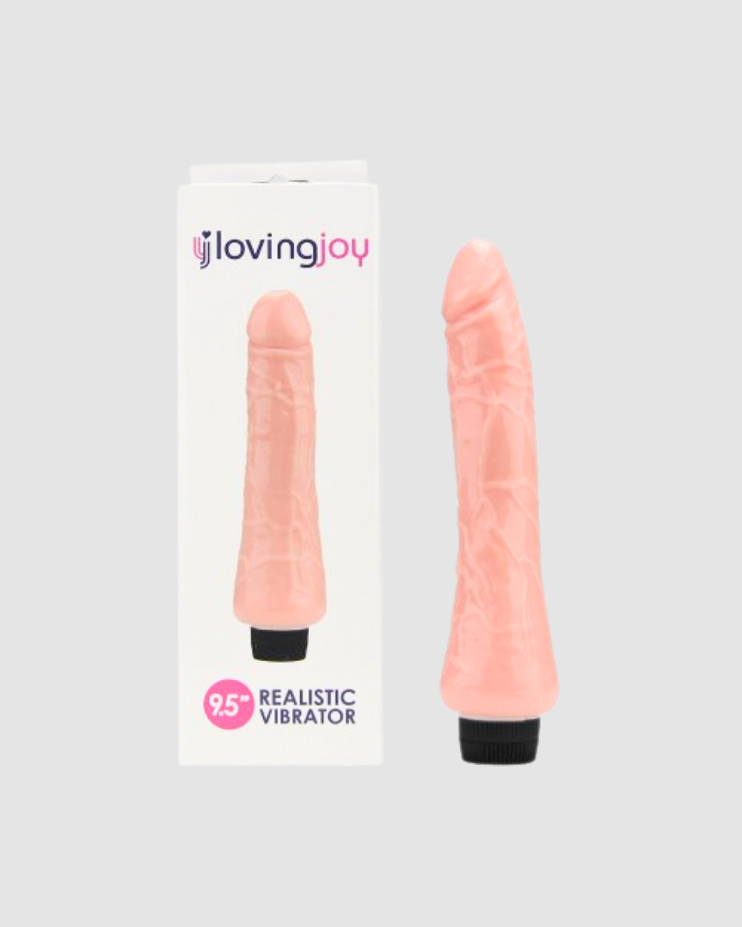 Side view of the 9.5 Inch Realistic Vibrator in Vanilla - Experience the luxurious touch and gentle curves of this realistic vibrator, expertly crafted for true pleasure enthusiasts.