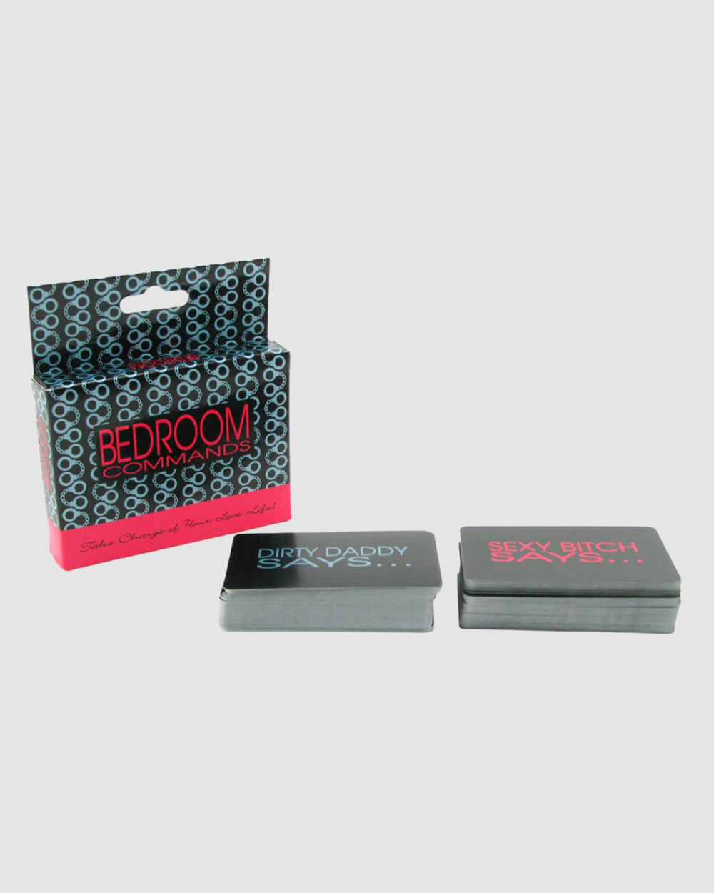 Creative Conceptions Bedroom Commands couples card game with dice, featuring colorful cards for fun relationship challenges.