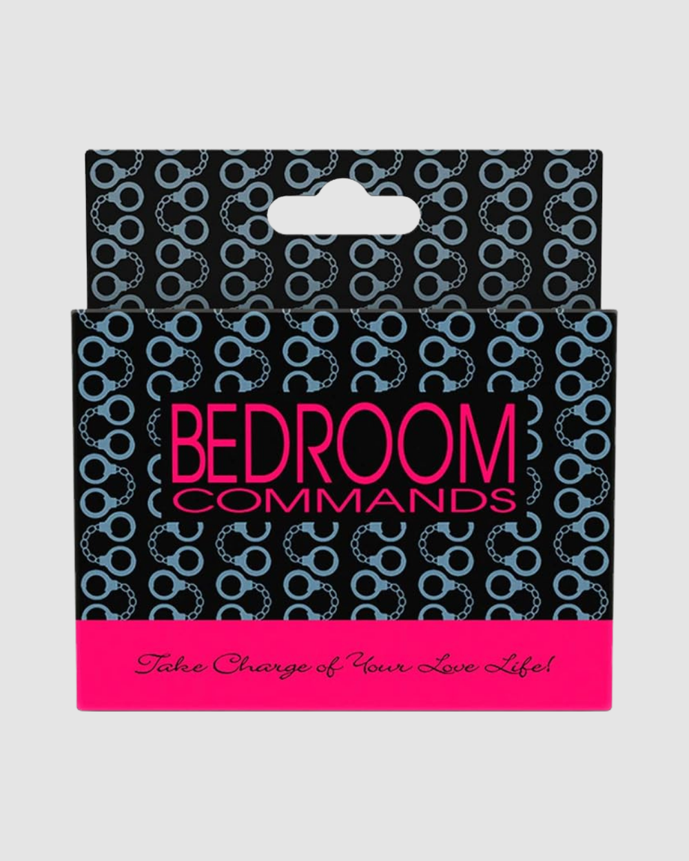 Creative Conceptions Bedroom Commands Couples Card Game featuring colorful dice and cards for fun couple's interaction.