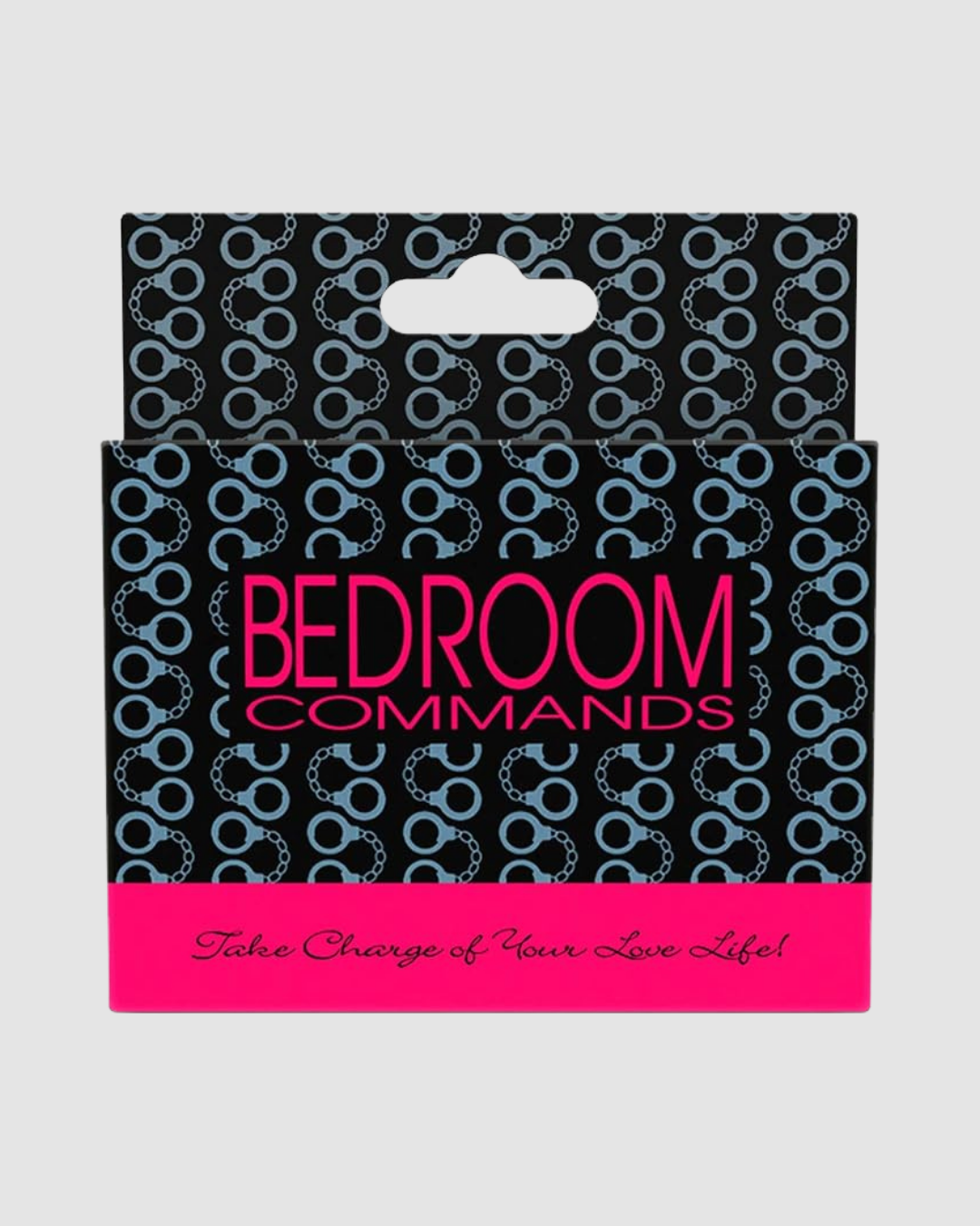 Creative Conceptions Bedroom Commands Couples Card Game featuring colorful dice and cards for fun couple's interaction.