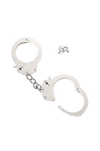 Heavy Metal Bondage Handcuffs with Keys - Authentic and Adjustable Stainless Steel Cuffs