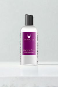 Glycerine Free Slix Water Based Lube in a beautifully packaged setting, illustrating its suitability for sensitive skin and compatibility with adult toys.